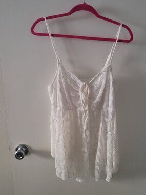 SHEIN White Lace Camisole Top